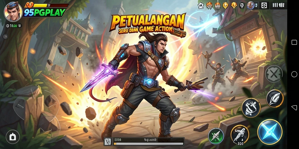 Tampilan utama gameplay 95PGPLAY dengan aksi yang mendebarkan.