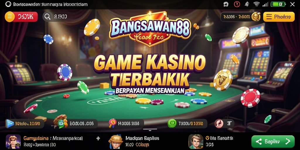 Screenshot gameplay BANGSAWAN88 menampilkan keseruan permainan kasino.