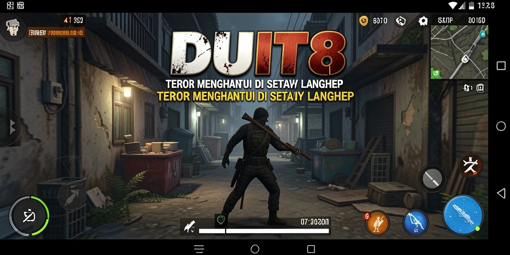 Tangkapan layar gameplay DUIT8 yang menggambarkan suasana menyeramkan.