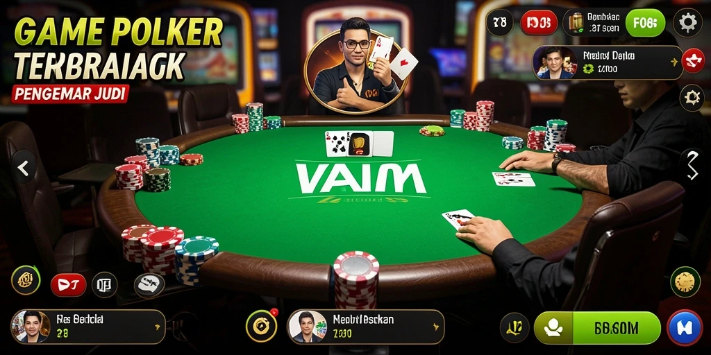 Tampilan gameplay menarik dari F08 saat bermain Poker.