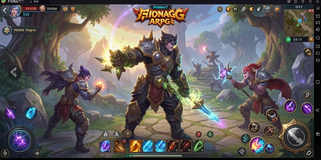 Screenshot utama FIONA77 menampilkan aksi seru dalam gameplay ARPG.