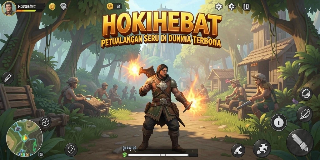 Screenshot gameplay HOKIHEBAT menampilkan kebebasan eksplorasi yang luar biasa.