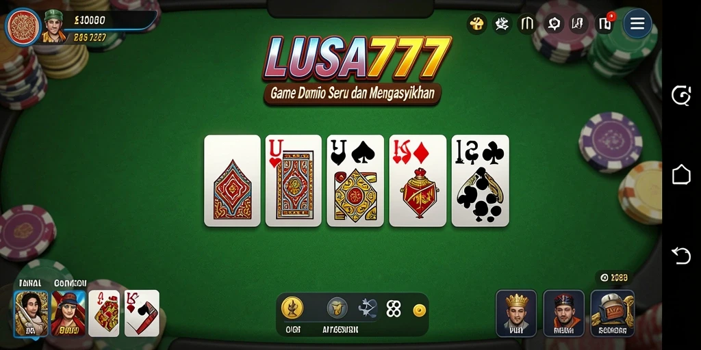 Tampilan gameplay seru LUSA777 dengan berbagai aksi Domino.