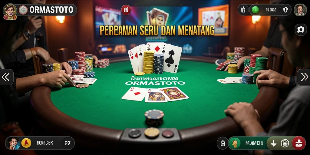 Gameplay Poker menarik dan kompetitif di ORMASTOTO.
