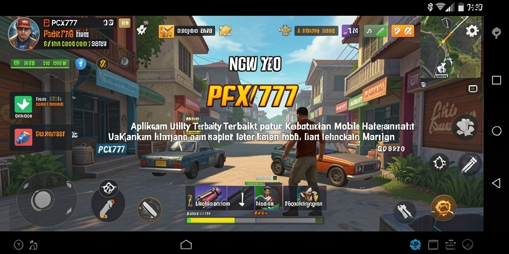 Tampilan antarmuka utama PCX777 menunjukkan fitur utility yang canggih.