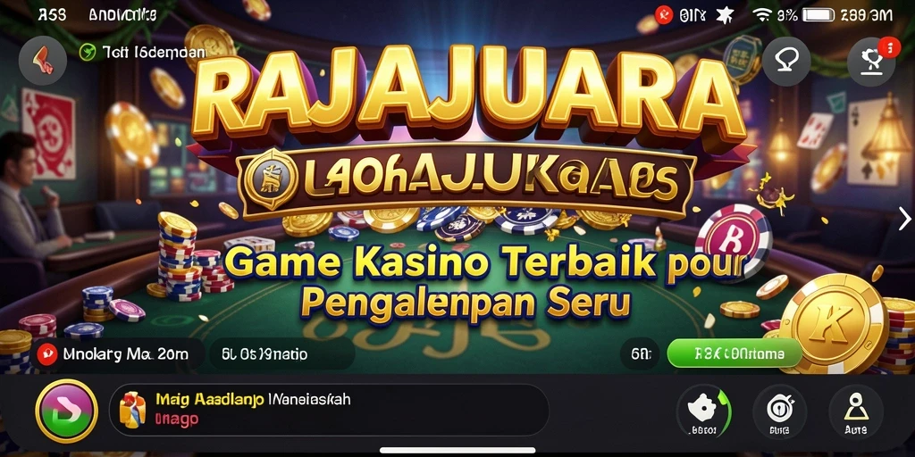 Tampilan gameplay seru RAJAJUARA dengan berbagai permainan kasino.