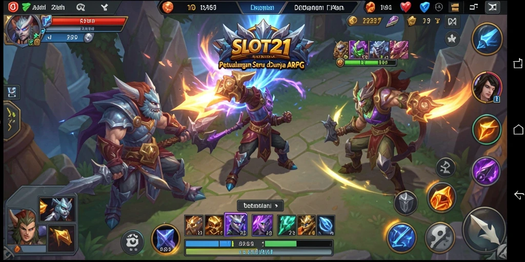 Screenshot dari gameplay ARPG yang mendebarkan di SLOT21.