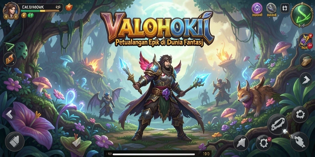 Tangkapan layar gameplay VALOHOKI yang menampilkan pertarungan epik di dunia RPG.